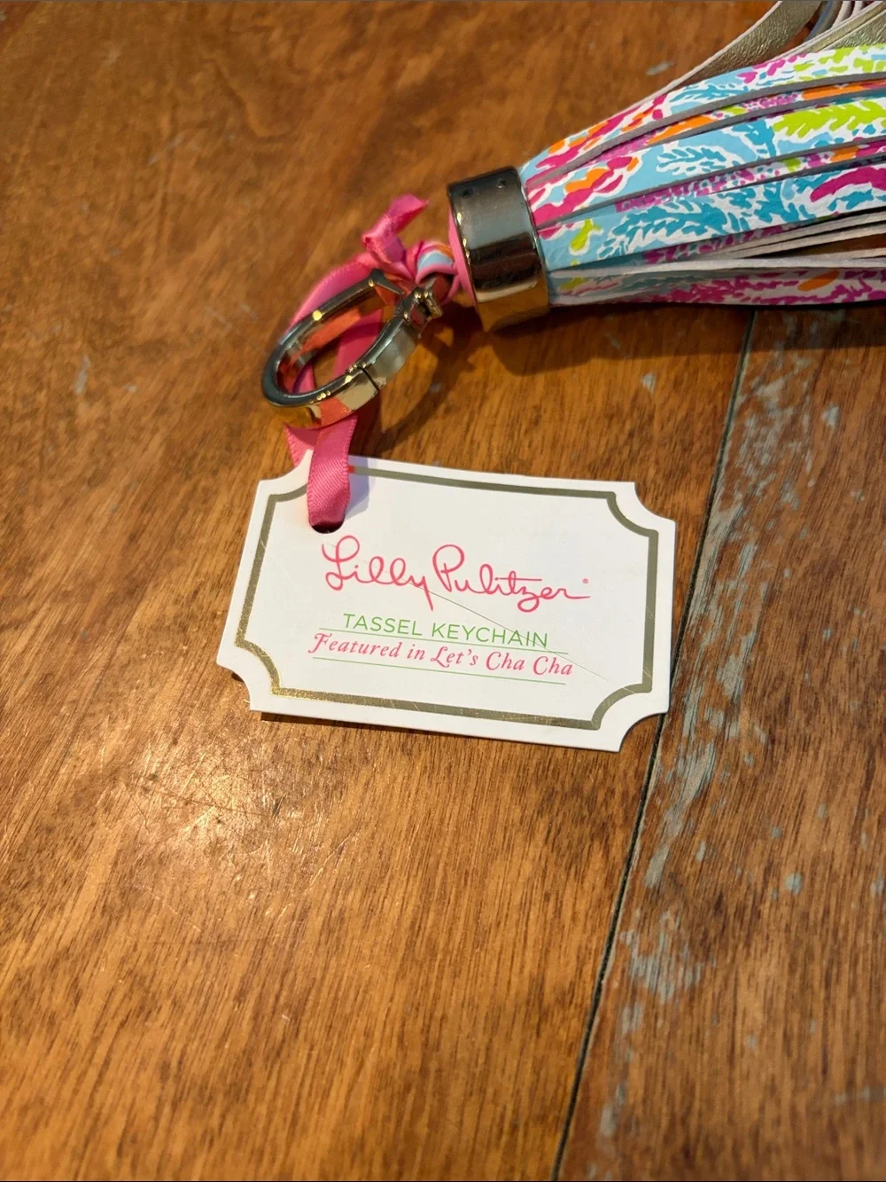 Lilly Pulitzer Tassel Keychain NWT let’s cha-cha
